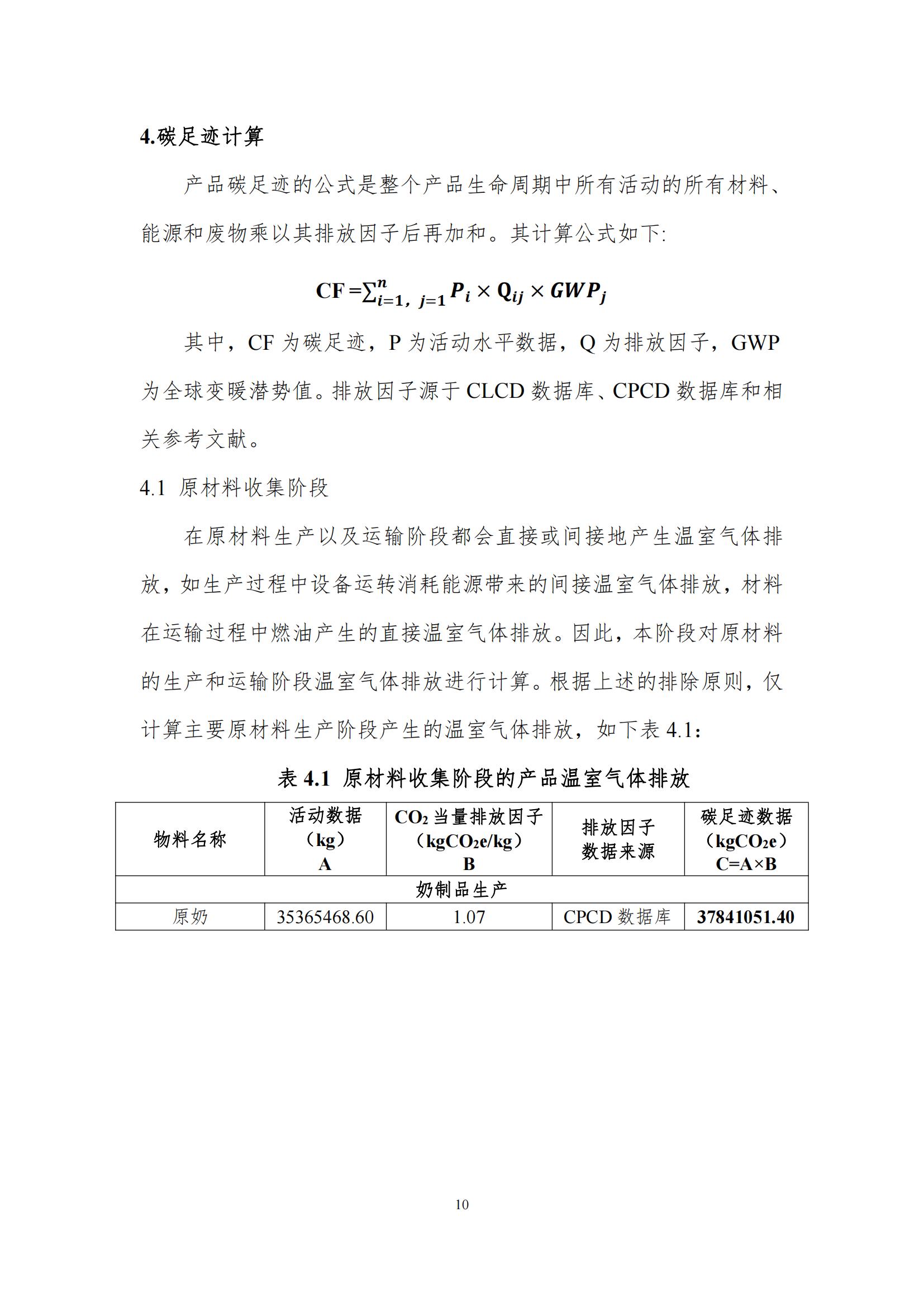 《郑州半岛（中国）乳制品有限公司产品碳足迹报告》公示