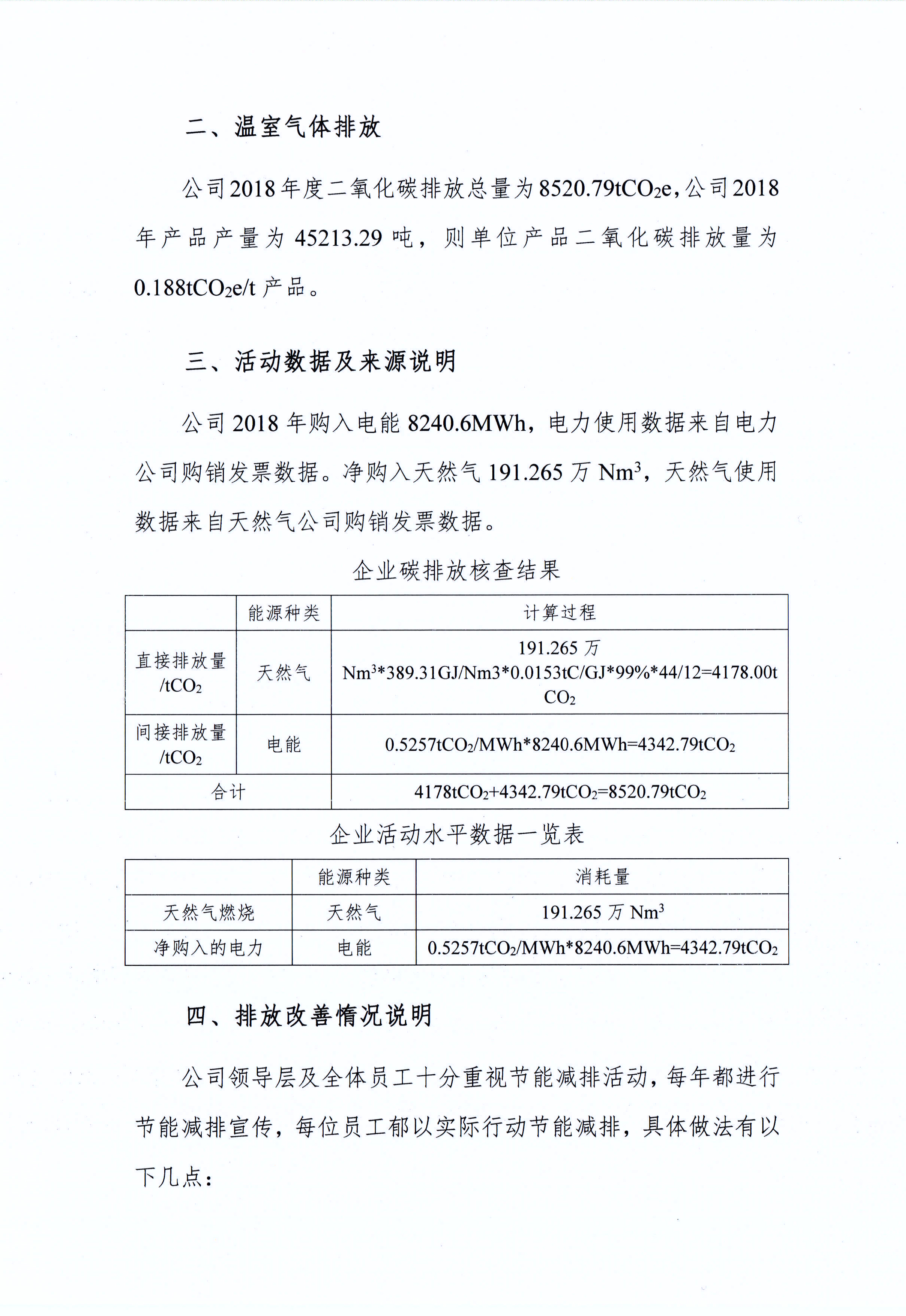 郑州半岛（中国）乳制品有限公司温室气体排放自查报告